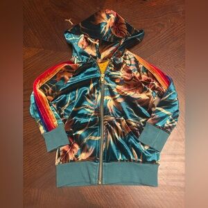 Aviator Nation Velour Kauai Toddler Zip Up Hoodie-2T Rare Print